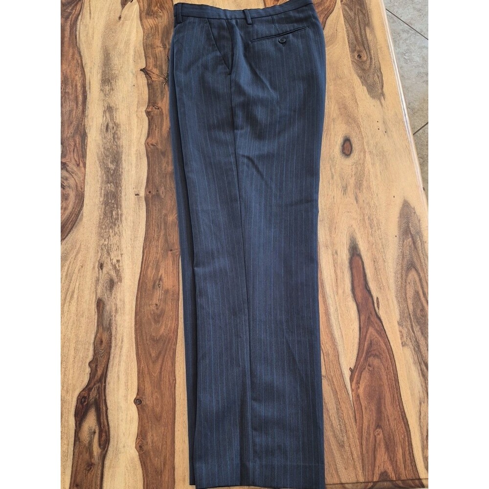 Calvin Klein Striped, 72% Wool Blend Pants Sz 33W 32L - Picture 11 of 15
